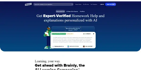 Screenshot of Brainly