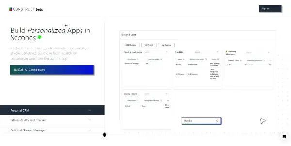 Screenshot of Construct AI