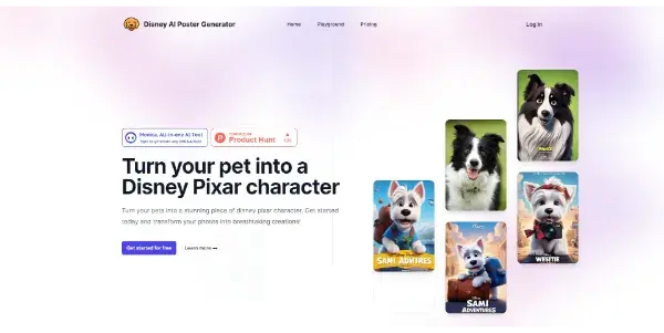 Screenshot of Disney AI Poster