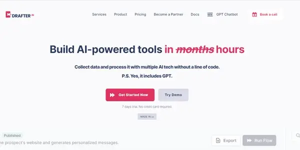 Screenshot of Drafter AI