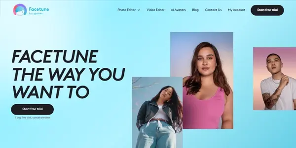 Screenshot of Facetune
