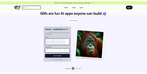 Screenshot of Glifs App