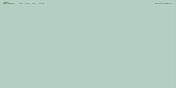 Screenshot of GPTionary