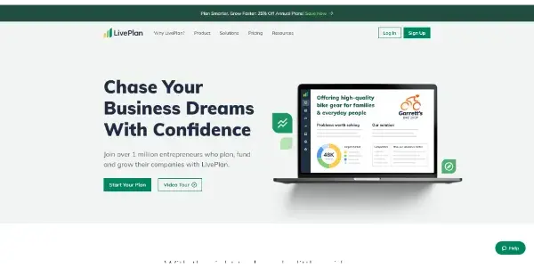 Screenshot of LivePlan