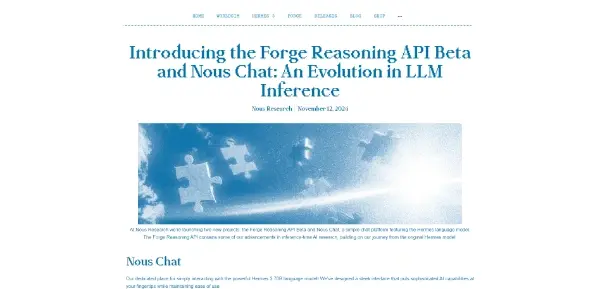 Screenshot of Nous Chat