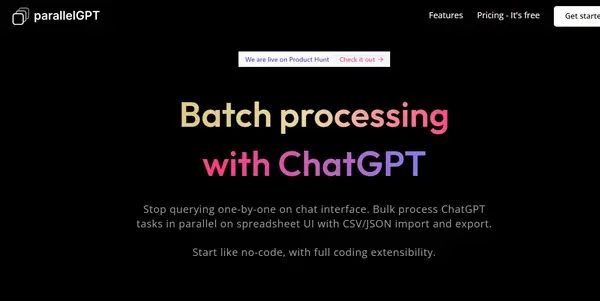 Screenshot of ParallelGPT
