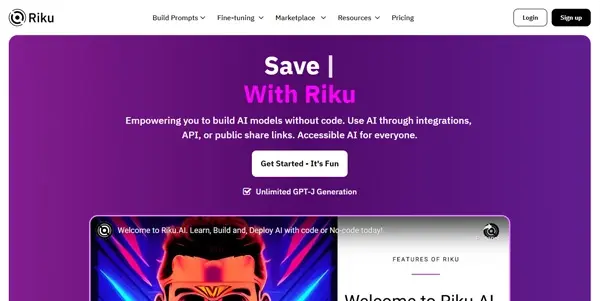 Screenshot of Riku.ai