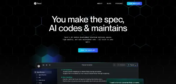 Screenshot of Tessl